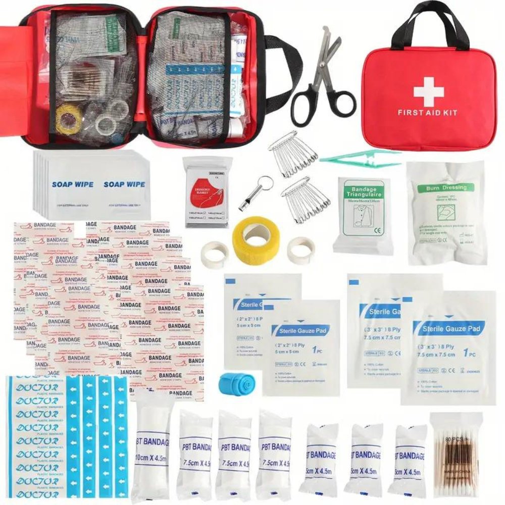173-Piece Comprehensive First Aid Kit: Outdoor & Home Essentials