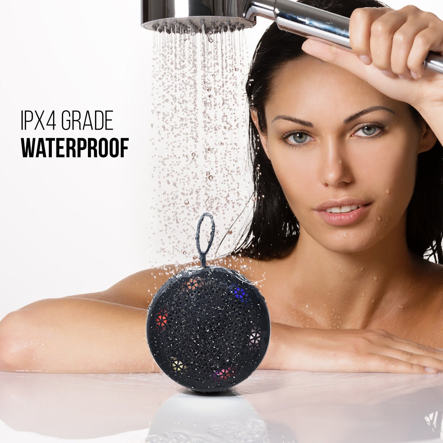 AQUABEAT Splashproof Wireless Shower Speaker