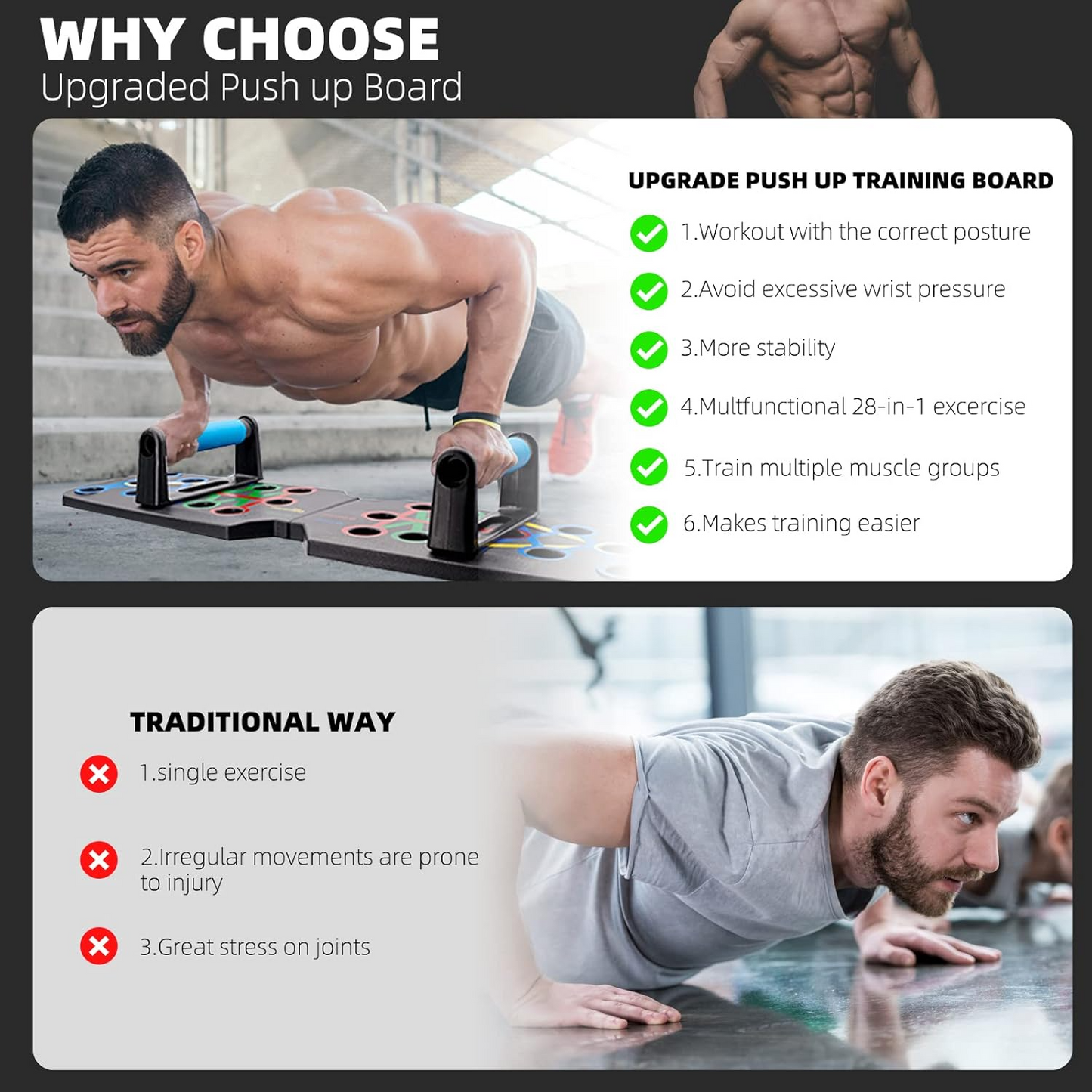 28-in-1 Home Gym Push Up Board