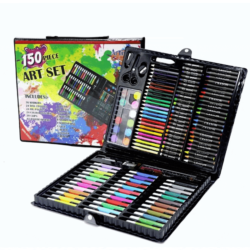 🎨 Pack de 5 Maletines Set De Arte 150 Piezas. Valor Unitario $7.980