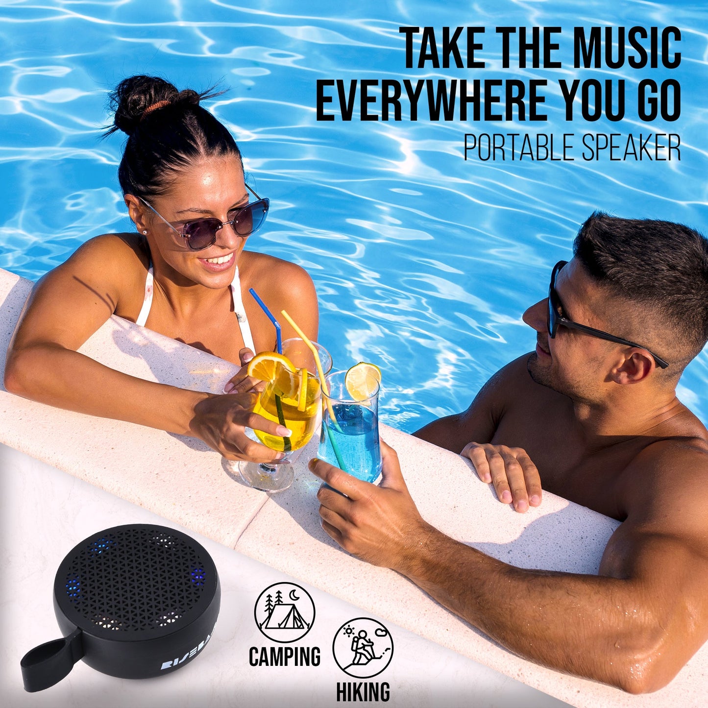 AQUABEAT Splashproof Wireless Shower Speaker