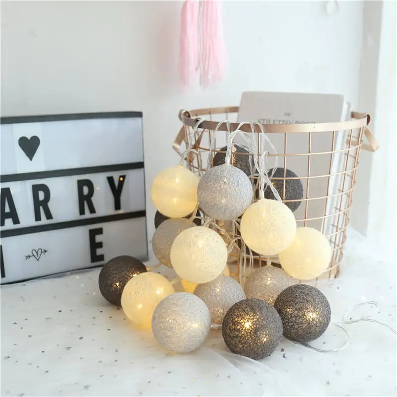 LED Cotton Thread Starry Lanterns